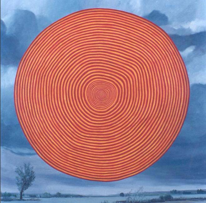 Pablo Siquier - 8806 oil on canavs 130 x 130 cm. 1988