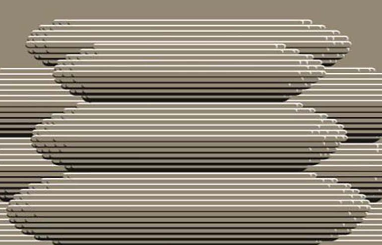 Pablo Siquier - 9103 acrylic on canvas 150 x 160 cm. 1991